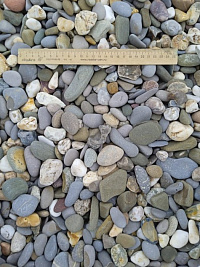 Галька крымская прибрежная фр. 20-40 мм.  купить в Москве фото Камень Клуб